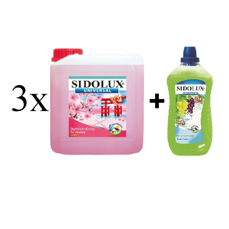 SIDOLUX UNI SODA POWER japanese cherry 3x5l + GREEN GRAPES 1L ZDARMA